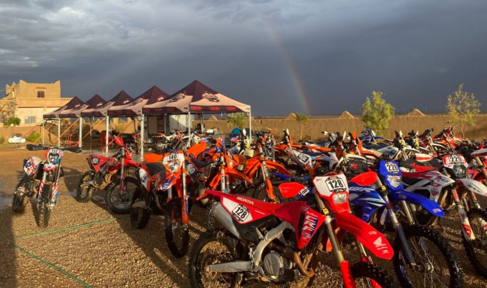 Vue des motos lors du Casteu Trophy 2026